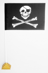 Флажок настольный Пиратский «С повязкой»
