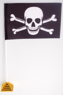 Флажок настольный Пиратский «с костями»