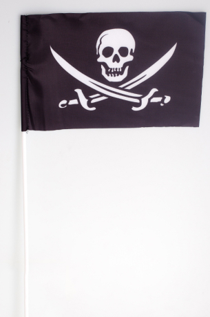 Флажок на палочке «Пиратский с саблями»