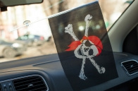 Флажок с присоской Пиратский