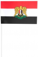 Флажок Сирии с гербом