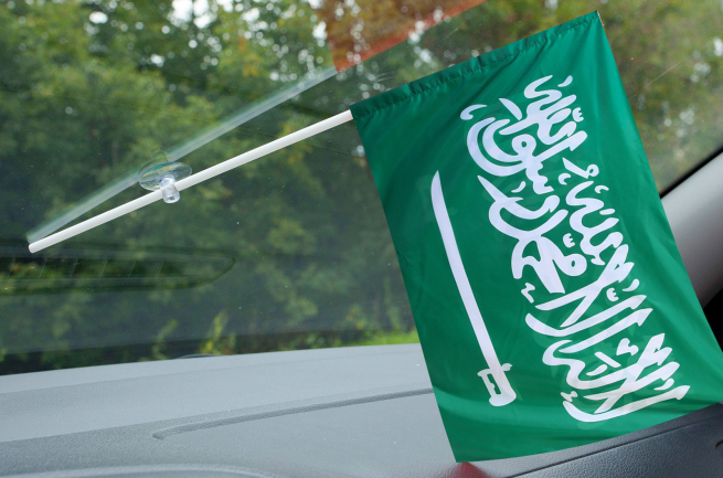 Флаг в машину "Королевство Саудовская Аравия"