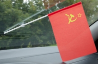 Флажок в машину с присоской СССР