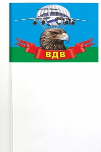 Флажок ВДВ с головой орла на палочке