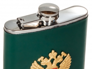 Фляжка для алкоголя "Герб России" в подарок патриоту с доставкой
