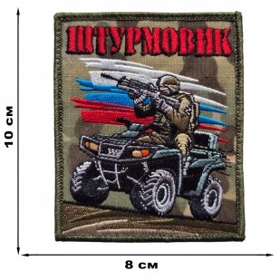 Форменный шеврон Штурмовик (мультикам 10x8 см)