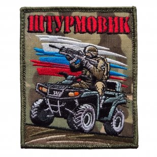 Форменный шеврон Штурмовик (мультикам 10x8 см)