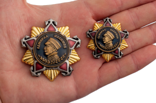 Фрачный знак "Орден Нахимова 1 степени" - сравнение с оригиналом