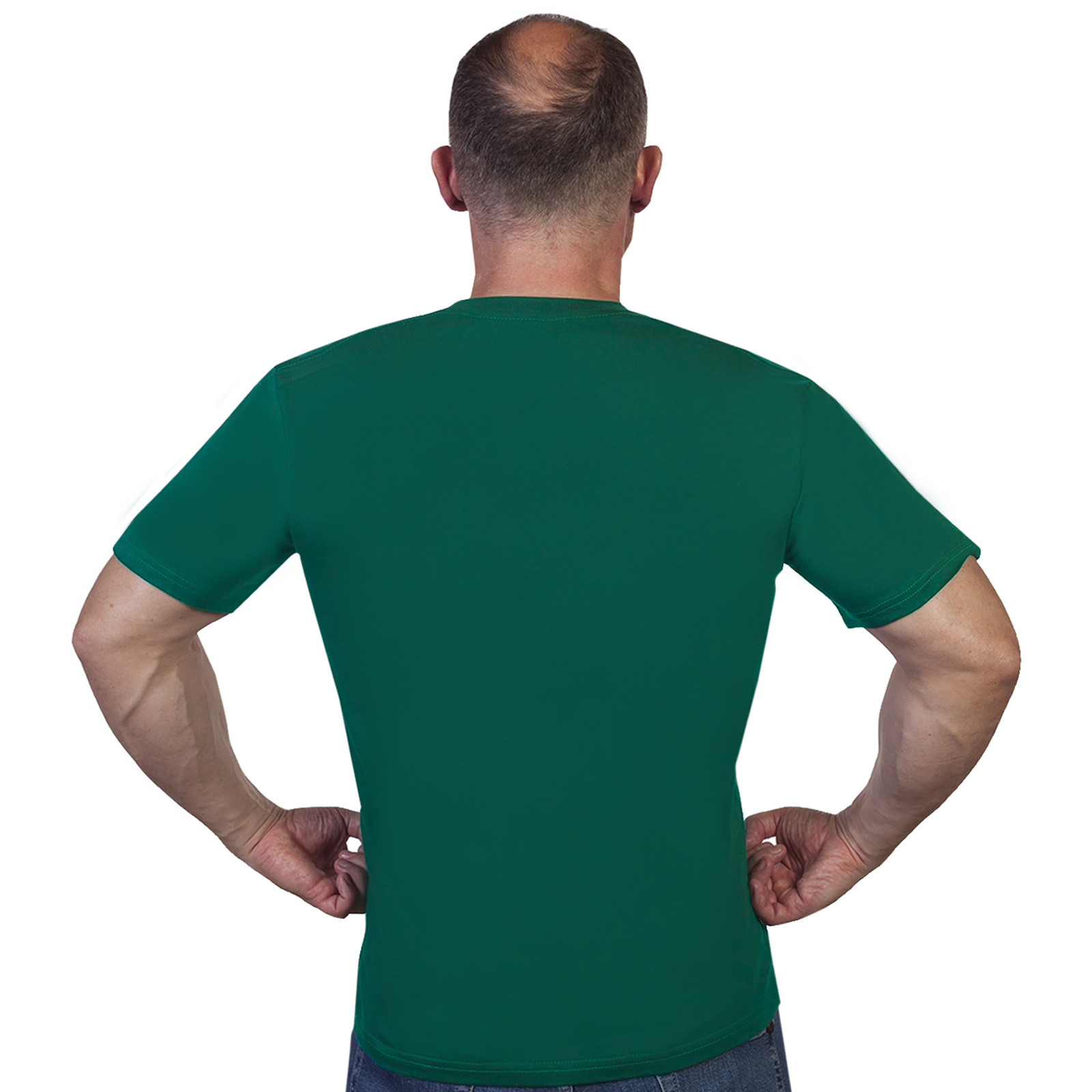 Купить мужскую футболку зеленого цвета