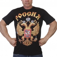 Стильная футболка с гербом России