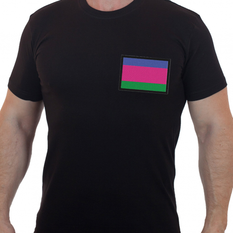 Эффектная мужская футболка с флагом Кубанских казаков