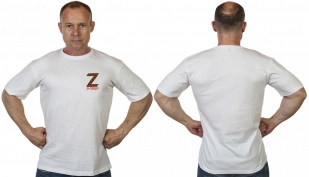 Белая футболка с принтом Z