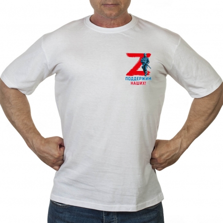 Белая футболка с термопринтом «Z» 