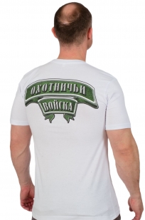 Футболка с охотничьей картинкой с надписью на спинке