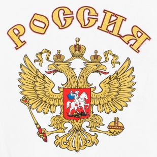 Футболка Россия с гербом 