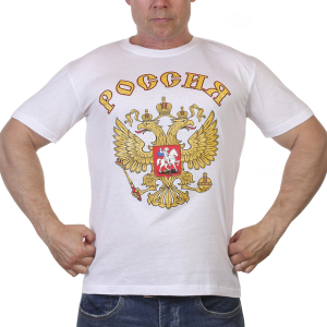 Белая футболка "Россия"