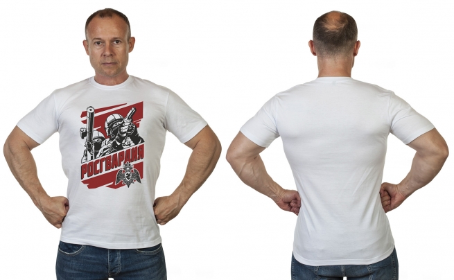 Мужская футболка с достойным принтом "Росгвардия" от Военпро