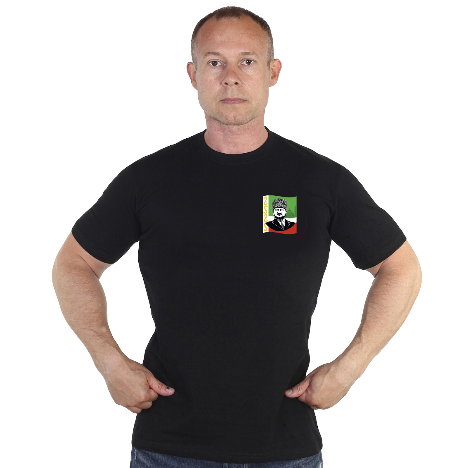 Мужская футболка с фото Ахмата Кадырова