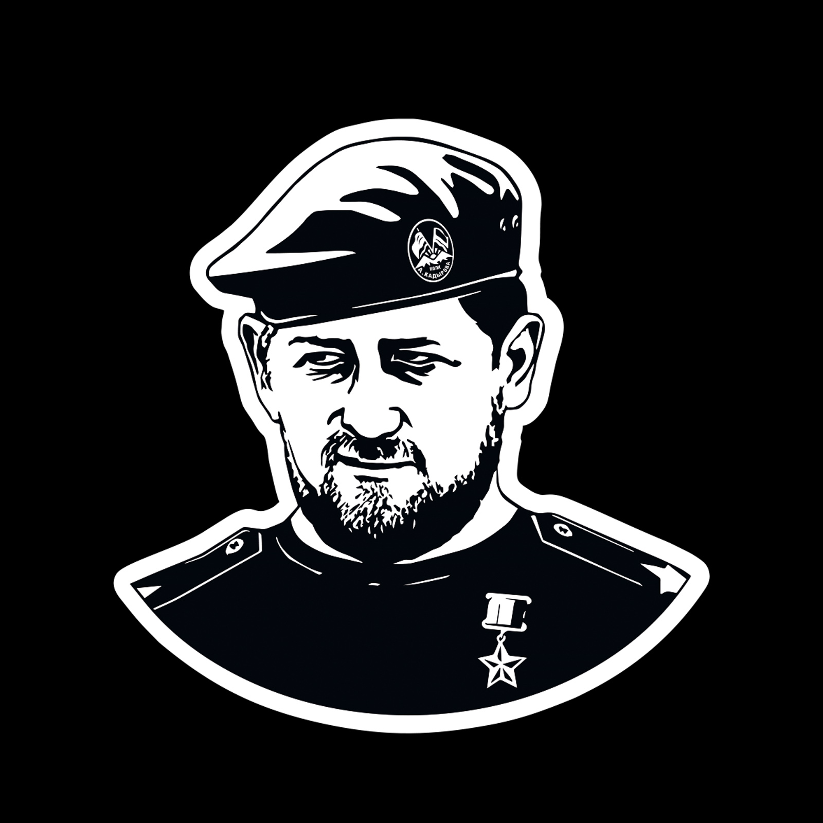 Недорогие милитари футболки с фото Кадырова