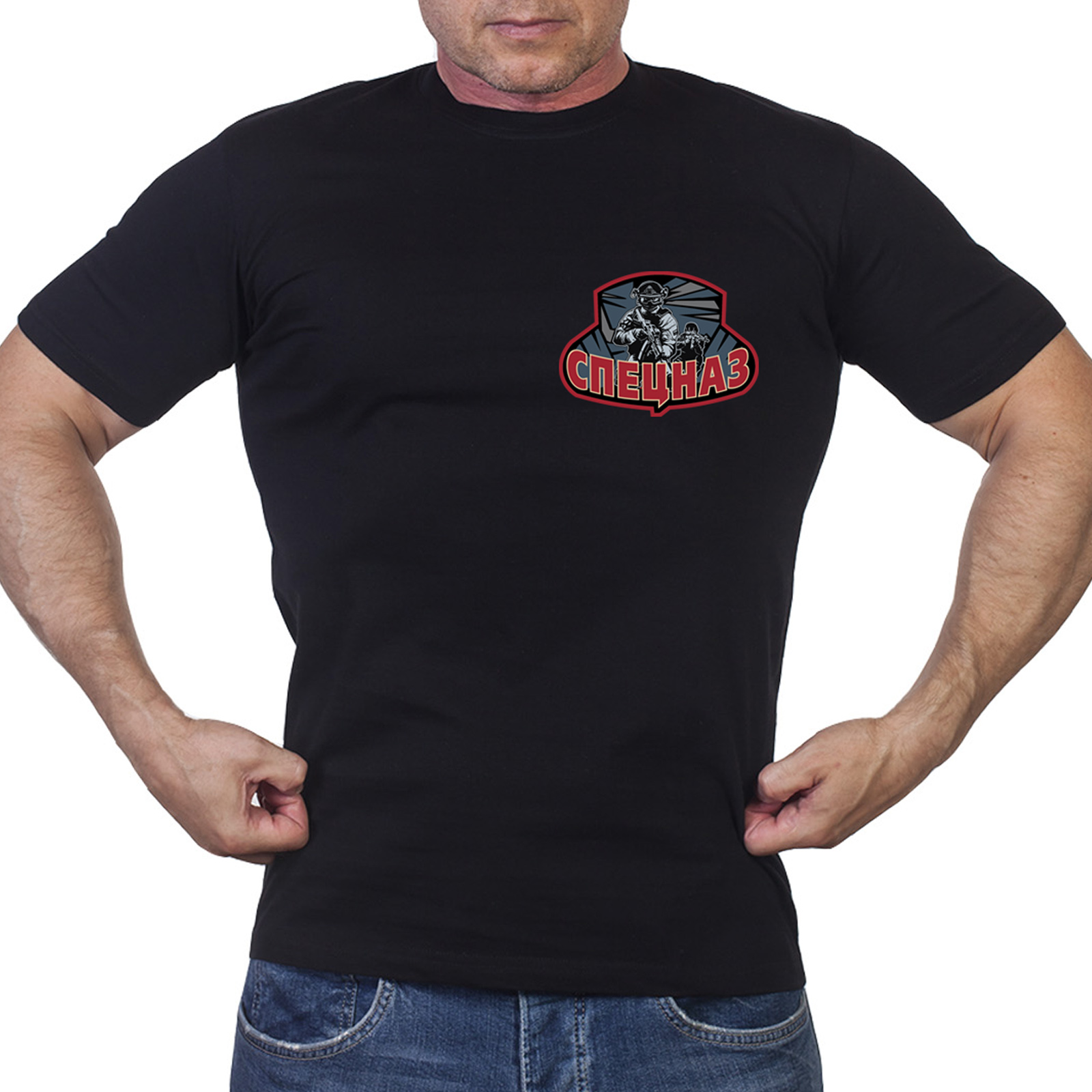 Мужская футболка с надписью «Спецназ»