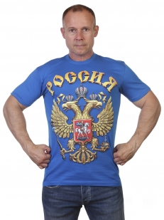 Купить футболку с российским гербом