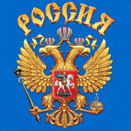 Футболка с российским гербом в подарок