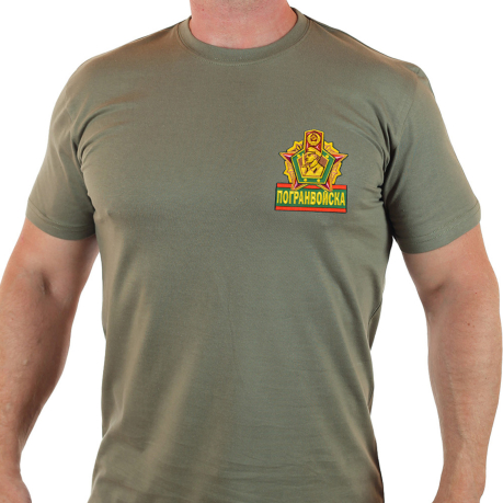 Военная футболка с шевроном-орденом Погранвойска