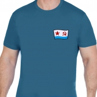 Мужская футболка с вышитой символикой ВМФ СССР