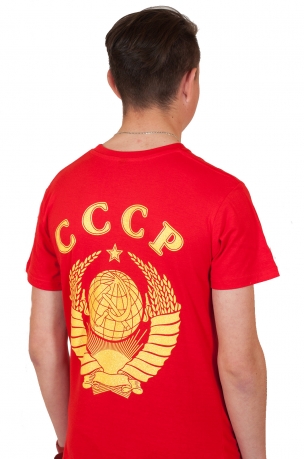Красная футболка «СССР с Гербом»