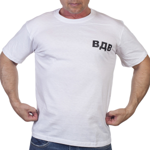 Однотонная мужская футболка ВДВ с эмблемой десанта