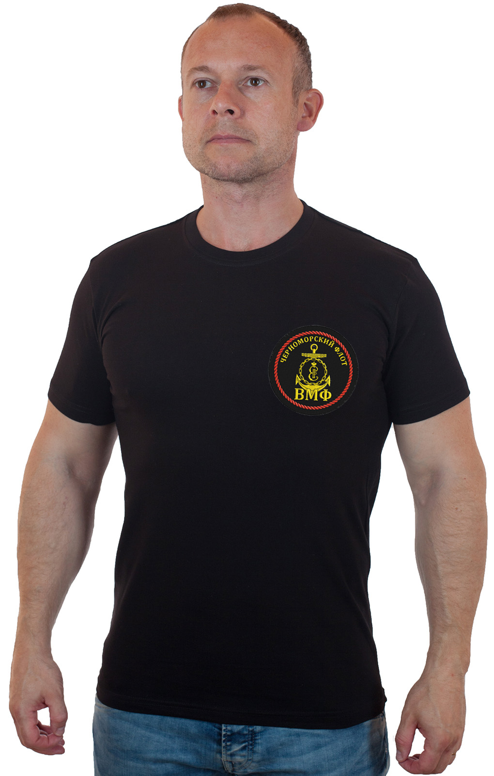Недорогая мужская футболка ВМФ, Черноморский Флот