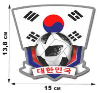 Футбольная наклейка сборной Кореи