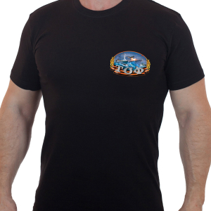 Черная мужская футболка ВМФ с цветной символикой ТОФ.