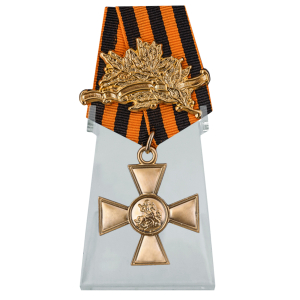 Георгиевский крест 1 степени на подставке