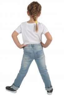Голубые детские джинсы для девочки