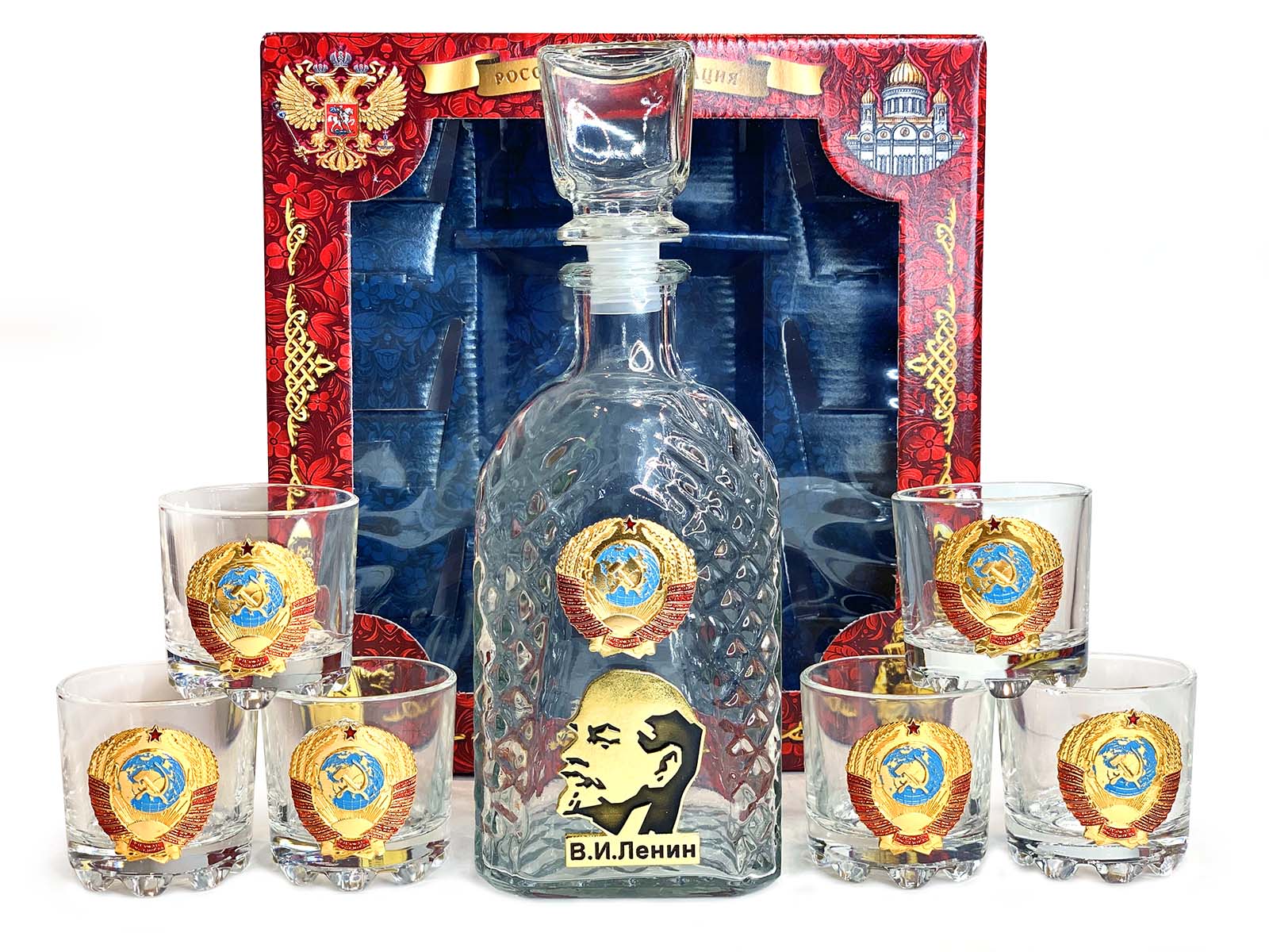 Набор для алкогольных напитков с гербом СССР 