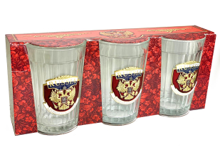 Коллекционные граненые стаканы Russia