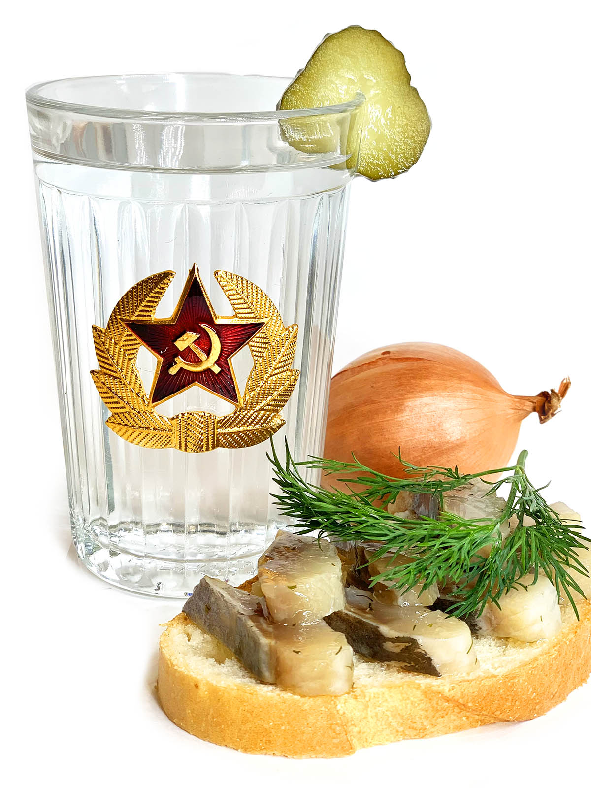 Граненый подарочный стакан в дизайне СССР 