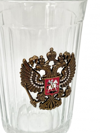 Гранёный стакан с гербом РФ