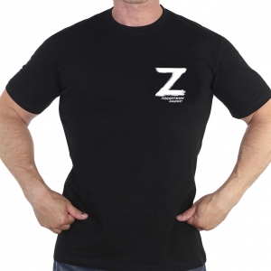 Хлопковая черная футболка "Z"