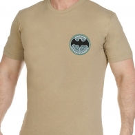 Хлопковая светлая футболка с вышивкой Военная Разведка Новороссии