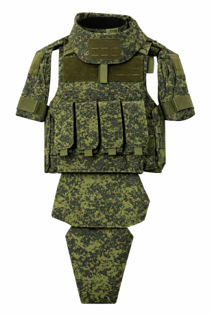 Бронежилет полной защиты NIJ IIIA "Армор" с подсумками (камуфляж Цифра)