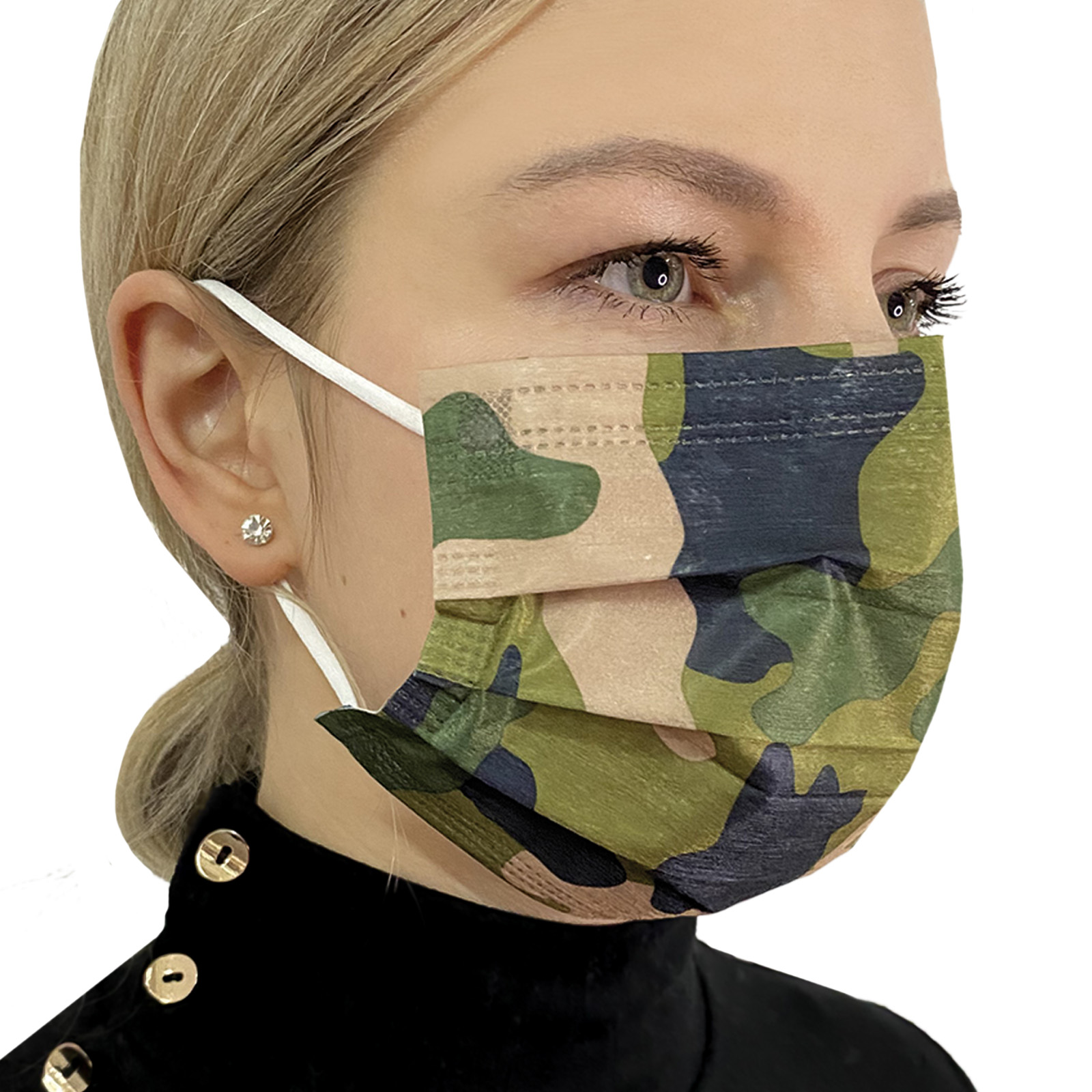 Индивидуальная медицинская маска с камуфляжным рисунком