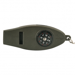 Инструмент выживальщика 4-в-1 (компас, свисток, термометр, лупа)
