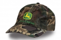 Камуфляжная кепка с сеткой John Deere 