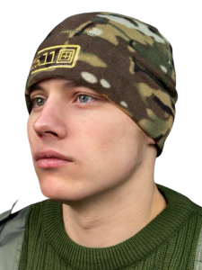 Камуфляжная шапка из флиса 5.11 Tactical (Мультикам)