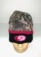 Камуфляжная шапка от Mossy Oak с черным отворотом