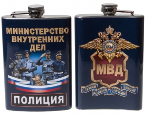 Карманная фляжка "МВД России"