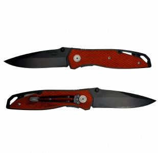 Карманный складной нож с клипсой (красный)