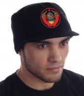 Мужская вязаная шапка-кепка Miller Way с легендарной советской символикой – гербом СССР